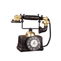 Ornement Téléphone Rétro Américain en Forme d'Animal en Aluminium pour Décoration de Salon, Meuble à Vin, Bar, Accessoire de Photographie, Modèle Nostalgique