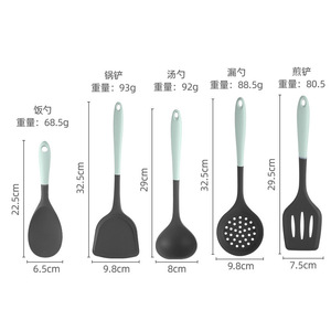 Espátula de Silicona Gris Verde Antiadherente Resistente a Altas Temperaturas Utensilio de Cocina Cuchara para Saltear - Product Image 2