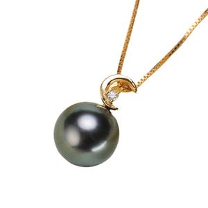 S925 <b>Silver</b> Pendant <b>Necklace</b> for Women DIY Accessories with Empty <b>Moon</b> Style and 8-11mm Round Beads 3155 Model - Product Image 3