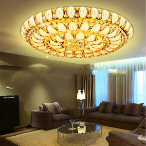 Chambre à coucher Plafonnier Encastré Véritable Corne d'abondance Motif Lustre Lumières Cristal Lotus Pétales Plafonnier - Product Image 6