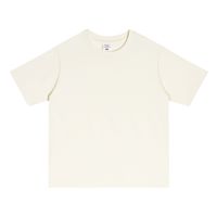 T-shirt personnalisé pour homme à manches courtes, col ras du cou, coupe épaules tombantes, en tissu double fil épais 250G, couleur terre vintage, uni