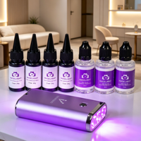 Kit d'extension capillaire rapide V Light avec outils LED UV de qualité supérieure et colle en résine sûre – Vente en gros