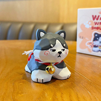 Figurines de chiots en résine effet bois, boîte mystère, vente en gros, mini-figurines de chiens pour la promotion en animalerie et l'affichage en magasin
