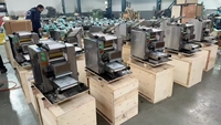 Machine automatique à fabriquer des enveloppes de raviolis, machine à samosas, machine à former des peaux de wontons pour usage commercial en boulangerie et restaurant