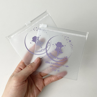 Bolsas de PVC transparentes de fábrica OEM, bolsas pequeñas con cierre de cremallera esmerilada, bolsa de joyería para embalaje de joyería con logotipo de impresión personalizado