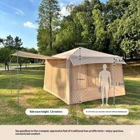 Tente gonflable Oxford 420D double couche 3 x 3 x 2,2 m, imperméable, résistante au vent, protection contre les moustiques, camping trois saisons
