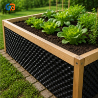 Planche de drainage alvéolée en géotextile à bas prix, feuille de drainage composite en PEHD pour l'étanchéité des fondations de sous-sols et toitures vertes