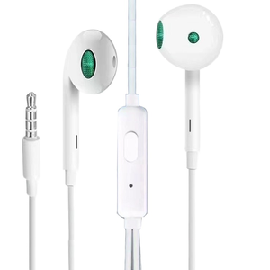 Écouteurs filaires demi-entrée originaux avec prise 3.5mm Microphone intégré Écouteurs <span class=keywords><strong>de</strong></span> <span class=keywords><strong>musique</strong></span> pour <span class=keywords><strong>Reno</strong></span> 2 3 5 5K Z R17 - Product Image 1