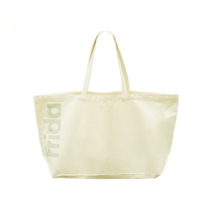 Sac fourre-tout en toile de coton robuste, blanc uni, pour la plage et le shopping estival - Product Image 3