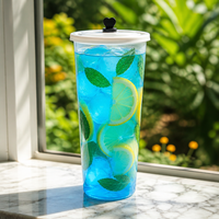 Gobelets en plastique PP 500 ml et 700 ml, logo personnalisé, vente en gros, jetables