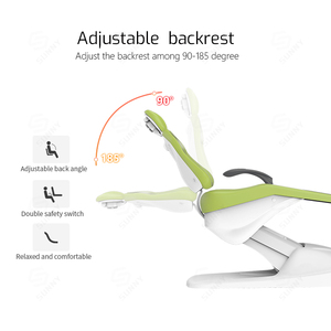 Équipement de clinique dentaire de haute qualité, fauteuil de traitement dentaire en cuir souple avec unité en métal et plastique, prix unitaire - Product Image 3