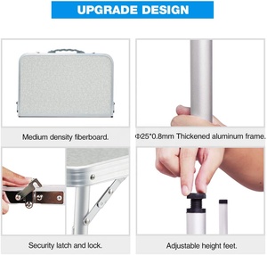 Lightweight Outdoor Activities Folding Easy Carrying <strong>Aluminum</strong> <strong>Table</strong> Picnic Manufactory Rolling up Bbq Portable Camping <strong>Tables</strong> - Product Image 4