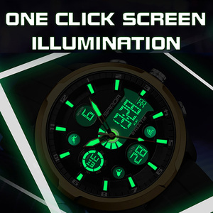 Reloj de Pulsera Digital Multifuncional para Hombre Sanda 9053, Resistente al Agua, a los Golpes, Luminoso, con Función de Alarma - Product Image 4