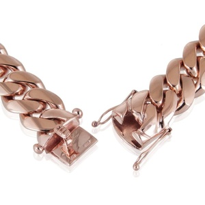 Miami Style Hot Sale Real <b>Solid</b> 925 Silver Hiphop Jewelry <b>Gold</b> Cuban Link Chain for Bracelet/necklace - Product Image 4