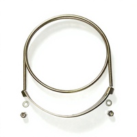 Collier de serrage double fil de 7 pouces en acier au carbone galvanisé robuste pour tuyau d'incendie OEM
