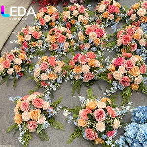 LEDA Nouvelle Conception de Fleurs Artificielles Colorées en Forme de Rose, Composition Florale en Rangée, Fleurs en Forme d'Angle pour la Décoration d'Événements de Mariage - Product Image 6