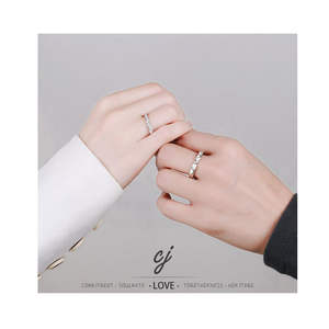 Carline Moissanite cincin pernikahan keabadian dapat disesuaikan 925 perak murni pasangan untuk kekasih janji cincin pernikahan perhiasan kualitas tinggi - Product Image 1