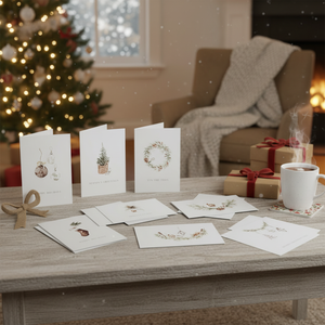 Set di 20 Biglietti di Auguri Natalizi Moderni e Rustici, Splendidamente Disegnati per le Tue Festività - Product Image 3