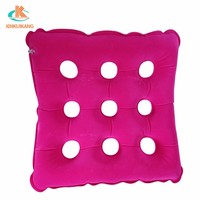 Coussin anti-escarres en tissu pelucheux, coussin d'air pour soins à domicile, coussin d'air pour fauteuil roulant