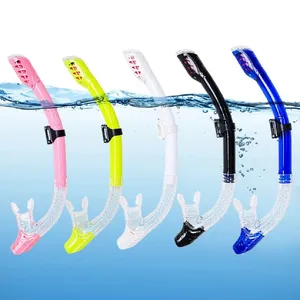 Professional Diving Equipment Tube Professional Black Silicone Snorkeling Diving Dry Guard Snorkels