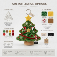 Peluche personnalisée pour arbre de Noël, jouet en peluche doux, poupée de Noël, canne à sucre, flocon de neige, décoration de fête de Noël, faible MOQ, OEM, ODM