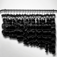 Extensions de cheveux humains vierges brésiliens 12A en mèches, ondulés, 20 pouces, étirés, pour revendeurs, à prix abordable
