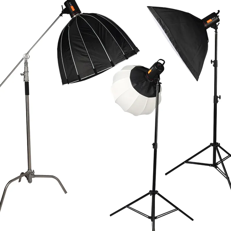 Photography Lighting with Bowens Mount Softbox Video Lighting Kit for YouTube Outdoor Studio
