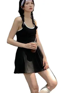 Outdoor Breathable Women's Golf Dress with Chest Pad Tennis Skirt