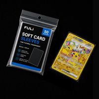Lot de 50 protège-cartes transparents en PP souple sans acide pour cartes TCG, de baseball, de basketball et cartes à collectionner sportives