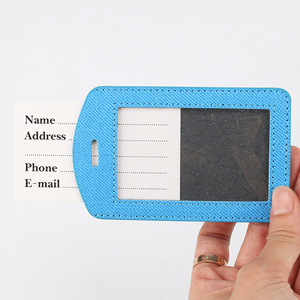 Regalo de negocios corporativos personalizado al por mayor favores de viaje Placecard Flip Flop etiqueta de equipaje de aerolínea de piel sintética barata - Product Image 5