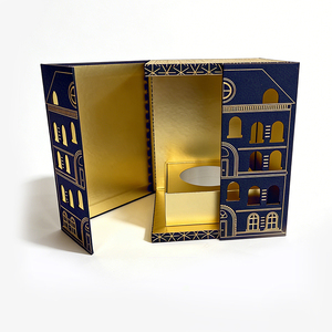 Caja de Regalo Personalizada con Diseño de Casa, Caja de Regalo de Cartón con Grabado Láser, Calendario de <span class=keywords><strong>Adviento</strong></span> para las Fiestas - Product Image 2