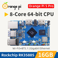 Orange Pi 5 Pro Rockchip RK3588S 4/8/16GB RAM DDR5 Gigabit Ethernet WiFi+BT BLE SBC Mini PC Placa de Desarrollo