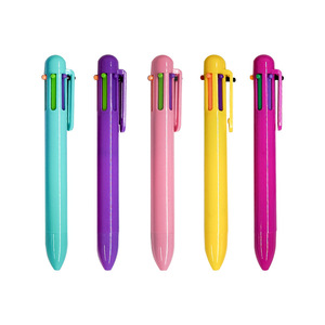 Customizable Ballpoint Pens 6 Colors Push Button <b>Plastic</b> Logo Printable Advertising Pen - Product Image 3