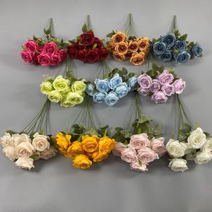 Artificial Rose Bouquet <b>Silk</b> <b>Flowers</b> Wedding Home Decor High Simulation Reusable YMG 01 - Product Image 2