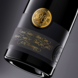 Étiquettes de vin personnalisées en papier texturé, étiquette de vin avec estampage à chaud en feuille d'or, autocollant gaufré pour l'emballage de bouteilles de vin - Product Image 1