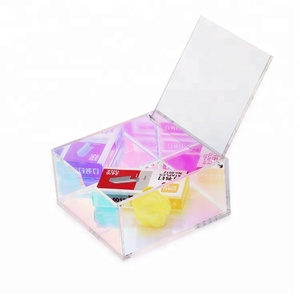 <strong>Small</strong> Iridescent Acrylic Organizer <strong>Storage</strong> <strong>Box</strong> <strong>With</strong> <strong>Lid</strong> - Product Image 3