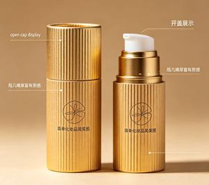 Luxury Gold Foil Cylindrical <b>Cardboard</b> Cosmetic Packaging, Eco-Friendly Custom Round Paper <b>Tube</b> for Skincare & Beauty Products - Product Image 6
