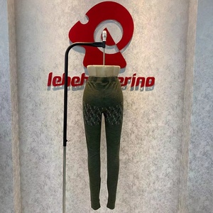 Pantalon décontracté en laine <span class=keywords><strong>mérinos</strong></span> tricoté pour <span class=keywords><strong>femme</strong></span>, <span class=keywords><strong>Legging</strong></span> de Fitness en Jacquard - Product Image 3