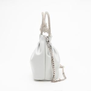 Nuevo diseño OEM PU cuero mujer Vintage moda patrón geométrico dos tonos cierre de cremallera bolso de hombro personalizado - Product Image 3