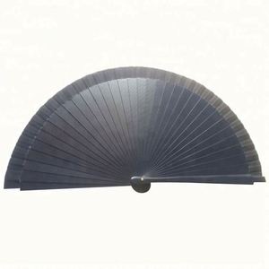Abanico Plegable de Madera Pintado a Mano en Blanco Puro para Bodas y Eventos - Product Image 2
