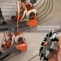 120 Lames de scie à pointe diamantée pour chauffage au sol de 125 mm pour béton dur