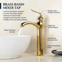 Robinet de lavabo doré pour salle de bain, mitigeur de douche, robinet de lavabo et de bain doré antique vintage