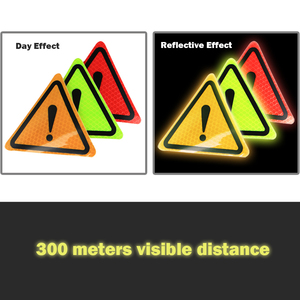 Pegatinas reflectantes universales para yeso decorativo de carrocería para motocicleta Etiquetas de advertencia en triángulo - Product Image 2
