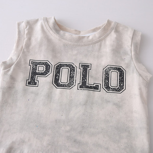 Ensemble de vêtements d'été 2026 pour garçon, sans manches, rose tie-dye, rose <span class=keywords><strong>beige</strong></span> - Product Image 5