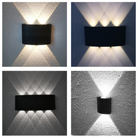 Étanche IP65 aluminium 2W 4W 6W 8W 10W 12W extérieur jardin applique murale éclairage applique intérieure moderne applique chambre