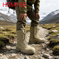Bottes de combat LXG, modèle Sandstorm Area, semelle PU avec trous de drainage, design à bande auto-agrippante, bottes de chasse vertes HSM165