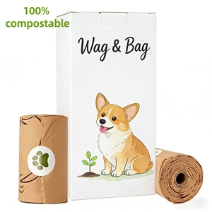 Customizable Logo Eco-Friendly Biodegradable <b>Compostable</b> Pet Waste <b>Bags</b> (Boxed Packaging) Household Use Screen Printed - Product Image 1