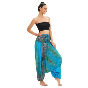 Vendita calda stile Thailand colore Vintage floreale bohémien <span class=keywords><strong>Yoga</strong></span> Sport Boho tuta <span class=keywords><strong>pantaloni</strong></span> per ragazze adulte - Product Image 3