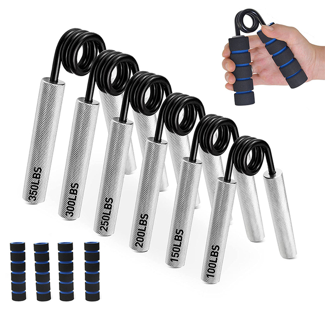 100/150/200/250/300/350 Lbs Anti Slip Aluminium Hand Exerciser Metal Hand Grip Strengthener
