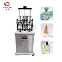 Machine de remplissage automatique de bouteilles en verre à 4 têtes haute efficacité pour liquides (savon, miel, lait) avec emballage en sachets